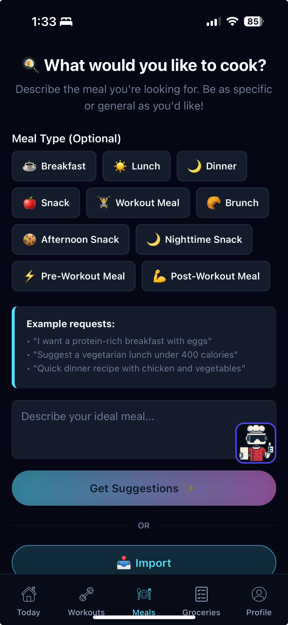 AI Meal Generator - iPhone